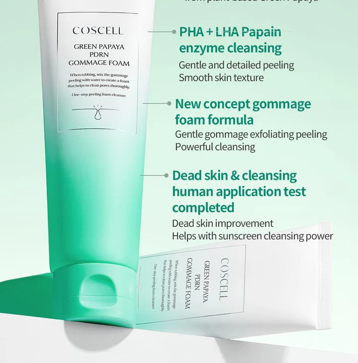Coscell Green Papaya PDRN Gommage Foam